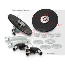 Load image into Gallery viewer, Real Carbon Fiber Hood Lock Pin with Keys Black