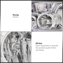 Load image into Gallery viewer, Toyota Tundra 2007-2013 / Sequoia 2008-2017 Factory Style Headlights Chrome Housing Clear Len Amber Reflector