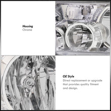 Load image into Gallery viewer, Toyota Tundra 2007-2013 / Sequoia 2008-2017 Factory Style Headlights Chrome Housing Clear Len Clear Reflector