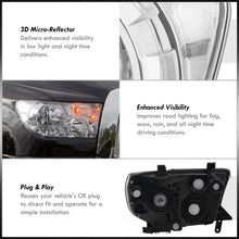 Load image into Gallery viewer, Toyota Tundra 2007-2013 / Sequoia 2008-2017 Factory Style Headlights Chrome Housing Clear Len Clear Reflector