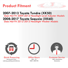 Load image into Gallery viewer, Toyota Tundra 2007-2013 / Sequoia 2008-2017 Factory Style Headlights Chrome Housing Clear Len Clear Reflector