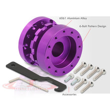 Load image into Gallery viewer, Universal 6 Bolt Steering Steering Wheel Extender Adapter Hub Purple