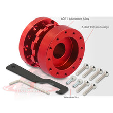 Load image into Gallery viewer, Universal 6 Bolt Steering Steering Wheel Extender Adapter Hub Red