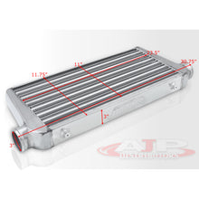 Load image into Gallery viewer, Universal Aluminum Intercooler (Tube &amp; Fin | Overall: 30.75&quot; x 11.75&quot; x 3.0&quot; | Core: 23.5&quot; x 11.75&quot; x 3.0&quot; | Inlet/Outlet: 3.0&quot;)
