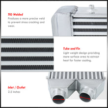 Load image into Gallery viewer, Universal Same Side Aluminum Intercooler (Tube & Fin | Overall: 25.0" x 11.0" x 3.0" | Core: 18.0" x 11" x 2.75" | Inlet/Outlet: 2.5")