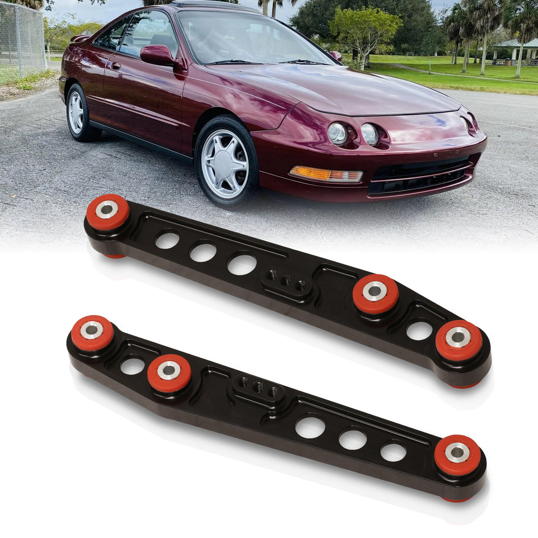 Acura Integra 1994-2001 / Honda Civic 1988-1995 / CRX 1988-1991 / Del Sol 1993-1997 Rear Lower Control Arms Black with Red Bushings