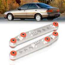 Load image into Gallery viewer, Acura Integra 1994-2001 / Honda Civic 1988-1995 / CRX 1988-1991 / Del Sol 1993-1997 Rear Lower Control Arms Polished with Red Bushings