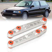 Load image into Gallery viewer, Acura Integra 1994-2001 / Honda Civic 1988-1995 / CRX 1988-1991 / Del Sol 1993-1997 Rear Lower Control Arms Polished with Red Bushings