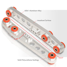 Load image into Gallery viewer, Acura Integra 1994-2001 / Honda Civic 1988-1995 / CRX 1988-1991 / Del Sol 1993-1997 Rear Lower Control Arms Polished with Red Bushings