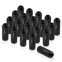 Load image into Gallery viewer, M12 x1.25mm Thread Open End Heavy Duty Steel Extended Lug Nuts Black (20Piece)