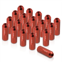 Load image into Gallery viewer, M12 x1.25mm Thread Open End Heavy Duty Steel Extended Lug Nuts Red (20Piece)