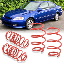 Load image into Gallery viewer, Acura Integra 1990-2001 / Honda Civic 1988-2000 / CRX 1988-1991 / Del Sol 1993-1997 Lowering Springs Red (Front ~2.0" / Rear ~2.0")