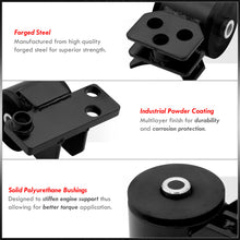 Load image into Gallery viewer, Honda Civic 1992-1995 / Del Sol 1993-1997 / Acura Integra 1994-2001 D to B Series Conversion Engine Motor Mount Black with Black Polyurethane Bushings (3-Bolt Driver Side Mount Only)