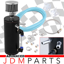 Load image into Gallery viewer, Universal 300ML Cylinder Oil Catch Can Tank 8.25"x3.25"x3.25" Black with Silver Breather Filter
