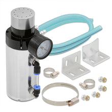 Load image into Gallery viewer, Universal 350ML Cylinder Oil Catch Can Tank 7.0"x2.5"x2.5" + Breather Filter + Gauge Chrome