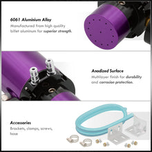 Load image into Gallery viewer, Universal 350ML Cylinder Oil Catch Can Tank 7.0&quot;x2.5&quot;x2.5&quot; + Breather Filter + Gauge Purple

