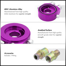 Load image into Gallery viewer, Universal Oil Filter Cooler Sandwich Gauge Sensor Plate Adapter Purple

