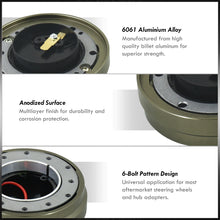 Load image into Gallery viewer, Universal Slim Style Steering Wheel Quick Release Gunmetal