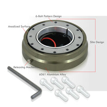 Load image into Gallery viewer, Universal Slim Style Steering Wheel Quick Release Gunmetal