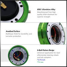 Load image into Gallery viewer, Universal Slim Style Steering Wheel Quick Release Green
