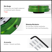 Load image into Gallery viewer, Universal Slim Style Steering Wheel Quick Release Green