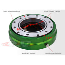 Load image into Gallery viewer, Universal Slim Style Steering Wheel Quick Release Green