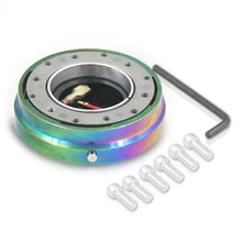 Load image into Gallery viewer, Universal Slim Style Steering Wheel Quick Release Neo Chrome