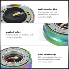 Load image into Gallery viewer, Universal Slim Style Steering Wheel Quick Release Neo Chrome