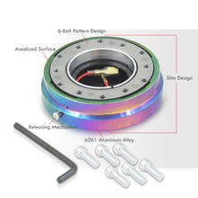 Load image into Gallery viewer, Universal Slim Style Steering Wheel Quick Release Neo Chrome