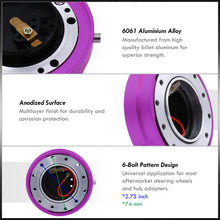 Load image into Gallery viewer, Universal Slim Style Steering Wheel Quick Release Purple