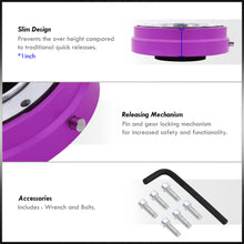 Load image into Gallery viewer, Universal Slim Style Steering Wheel Quick Release Purple