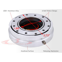 Load image into Gallery viewer, Universal Slim Style Steering Wheel Quick Release Silver