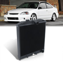 Load image into Gallery viewer, Honda Civic 1988-2000 / CRX 1988-1991 / Del Sol 1993-1997 D-Series SOHC Manual Transmission Aluminum Radiator Black