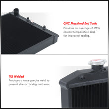 Load image into Gallery viewer, Honda Civic 1988-2000 / CRX 1988-1991 / Del Sol 1993-1997 D-Series SOHC Manual Transmission Aluminum Radiator Black