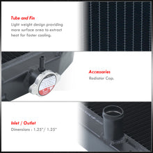 Load image into Gallery viewer, Honda Civic 1988-2000 / CRX 1988-1991 / Del Sol 1993-1997 D-Series SOHC Manual Transmission Aluminum Radiator Black