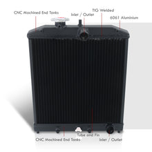 Load image into Gallery viewer, Honda Civic 1988-2000 / CRX 1988-1991 / Del Sol 1993-1997 D-Series SOHC Manual Transmission Aluminum Radiator Black