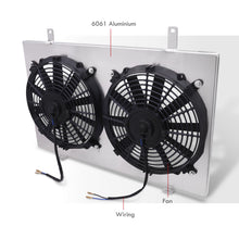 Load image into Gallery viewer, Nissan R33 1994-1998 M/T Aluminum Radiator Dual Fan Shroud