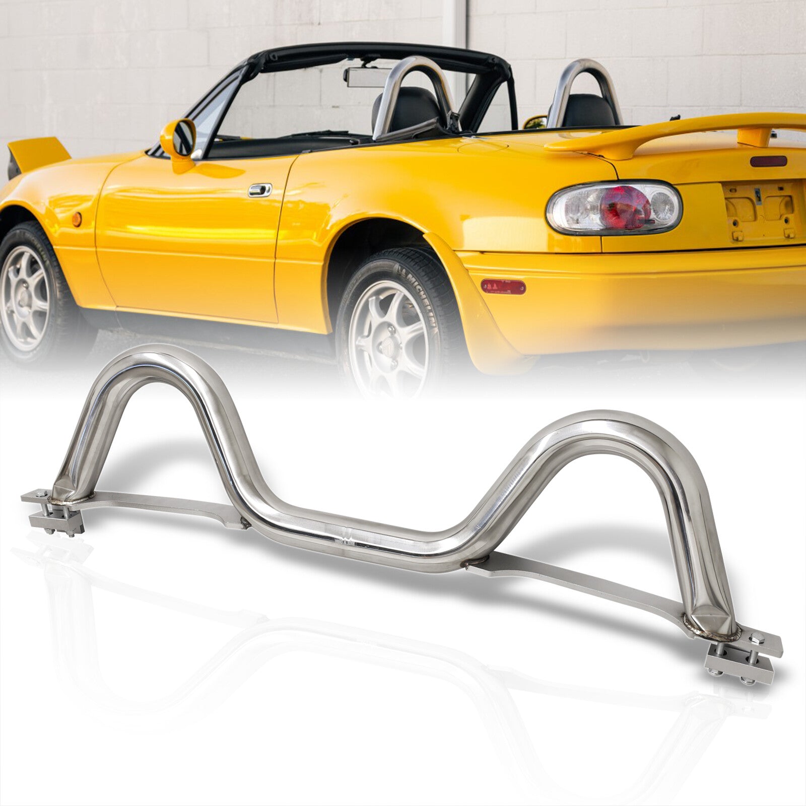 Mazda Miata MX5 1989-2005 Style Roll Bar Chrome – AJP Distributors