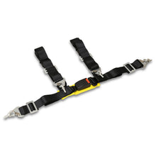 Load image into Gallery viewer, Universal 4 Point 2" Racing Seat Harness Belts Black with Yellow Strap