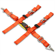 Load image into Gallery viewer, Universal 4 Point 2" Racing Seat Harness Belts Red with Yellow Strap