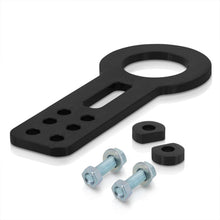 Load image into Gallery viewer, AJP Distributors Upgrade JDM Light Weight T6061 Billet Aluminum Front Bumper Chassis 10mm Tow Towing Hook Ring Kit Anodized Black For Universal Car Auto Trailer Track Drift Trailer
