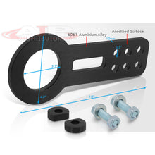 Load image into Gallery viewer, AJP Distributors Upgrade JDM Light Weight T6061 Billet Aluminum Front Bumper Chassis 10mm Tow Towing Hook Ring Kit Anodized Black For Universal Car Auto Trailer Track Drift Trailer