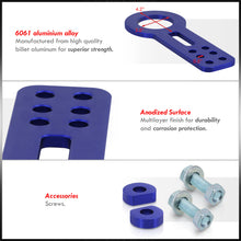Load image into Gallery viewer, AJP Distributors Upgrade JDM Light Weight T6061 Billet Aluminum Front Bumper Chassis 10mm Tow Towing Hook Ring Kit Anodized Blue for Universal Car Auto Trailer Track Drift Trailer