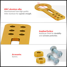 Load image into Gallery viewer, AJP Distributors Upgrade JDM Light Weight T6061 Billet Aluminum Front Bumper Chassis 10mm Tow Towing Hook Ring Kit Anodized Gold For Universal Car Auto Trailer Track Drift Trailer