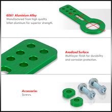 Load image into Gallery viewer, AJP Distributors Upgrade JDM Light Weight T6061 Billet Aluminum Front Bumper Chassis 10mm Tow Towing Hook Ring Kit Anodized Green For Universal Car Auto Trailer Track Drift Trailer