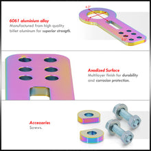 Load image into Gallery viewer, AJP Distributors Upgrade Light Weight T6061 Billet Aluminum Front Bumper Chassis 10mm Tow Towing Hook Ring Kit Anodized Neo Chrome For Universal Car Auto Trailer Track Drift Trailer