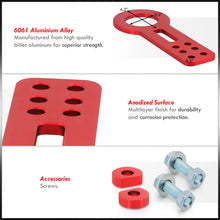 Load image into Gallery viewer, AJP Distributors Upgrade JDM Light Weight T6061 Billet Aluminum Front Bumper Chassis 10mm Tow Towing Hook Ring Kit Anodized Red For Universal Car Auto Trailer Track Drift Trailer
