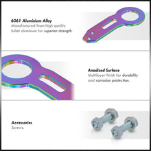 Load image into Gallery viewer, Universal 10mm Rear Tow Hook Kit Neo Chrome