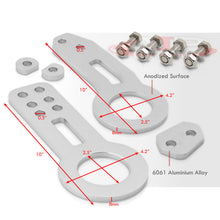 Load image into Gallery viewer, Universal 8mm Front and Rear Tow Hook Kit Silver