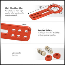 Load image into Gallery viewer, JDM Sport Universal Front Tow Hook Kit Gen 1 Orange